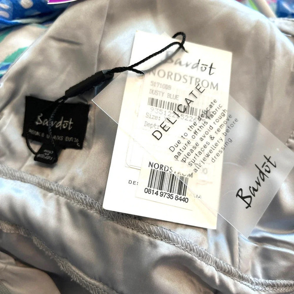 Bardot Womens V Neck Sleeveless Floral Lace Midi Dress Blue Size X Small NWT - Picture 8 of 9